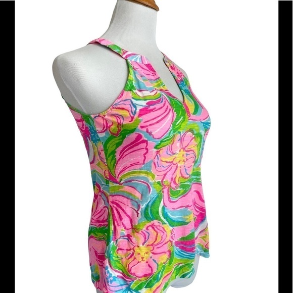 Lilly Pulitzer So A Peeling Elephant Print Arya Tank Top Size XS - Picture 2 of 8